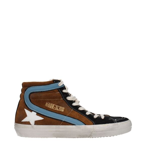 Golden Goose Brown Leather High Men's Tops - Picture 1 of 5